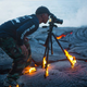 Illustration for article titled The only way this guy could get closer to liquid lava is showering in it